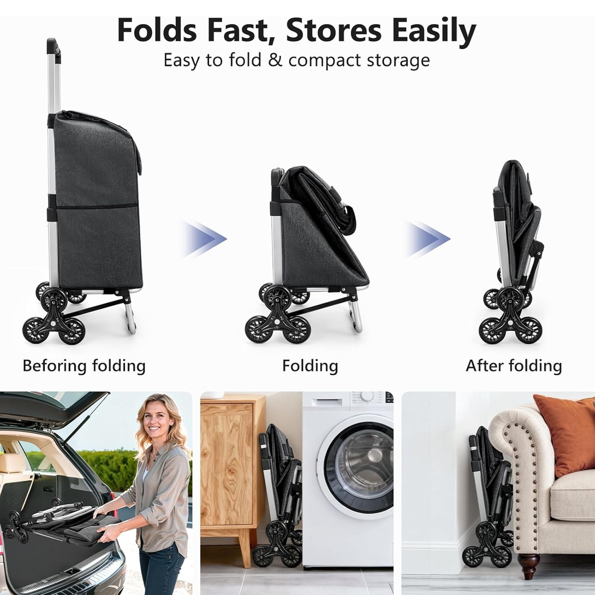 Foldable Shopping Carts with Waterproof