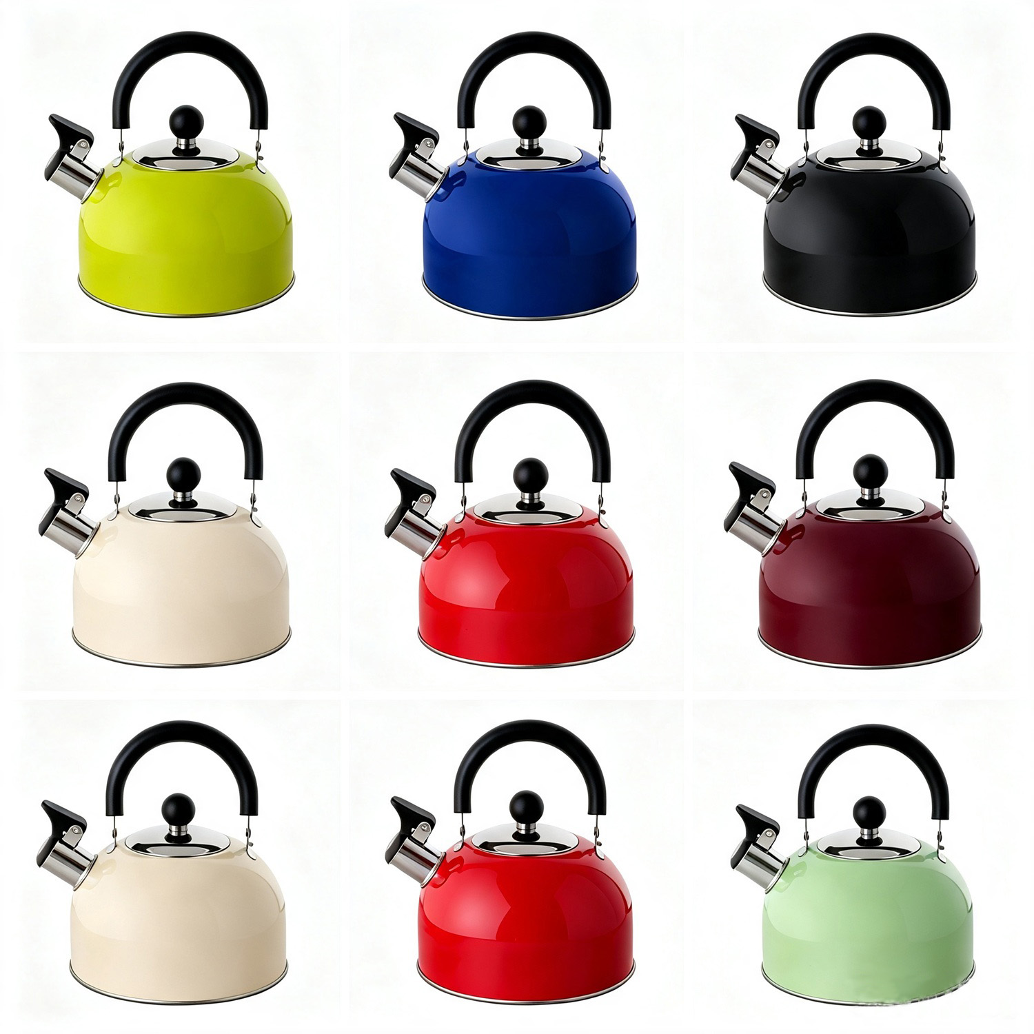 Factory Sale Whistling Tea Kettle for Stovetop Customizable Colors, Sizes, and Styles